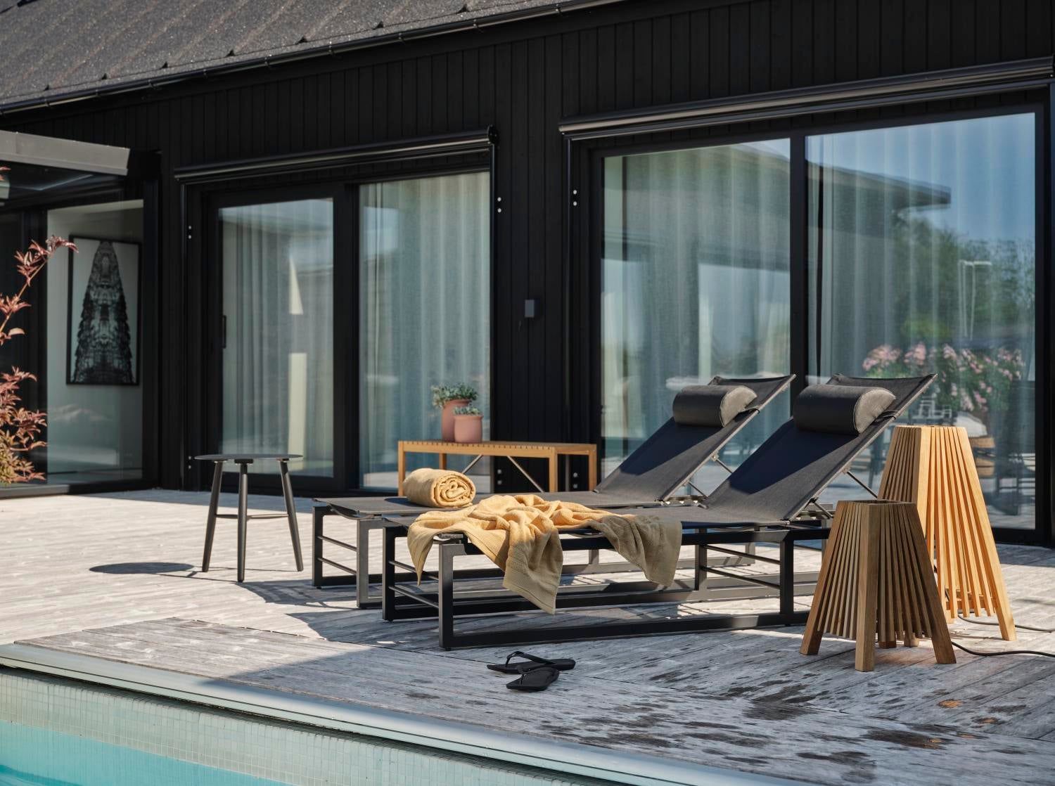 Brafab Vannes soffbord Svart 45 cm