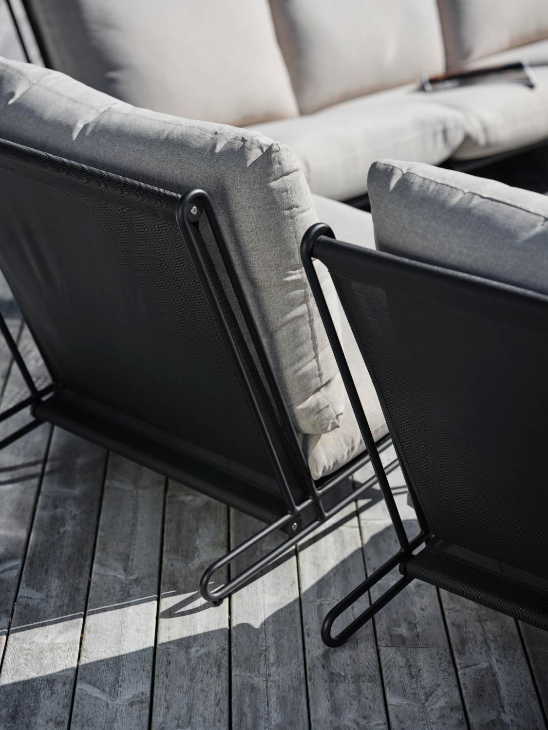 Brafab Blixt loungefåtölj Svart/Cley beige