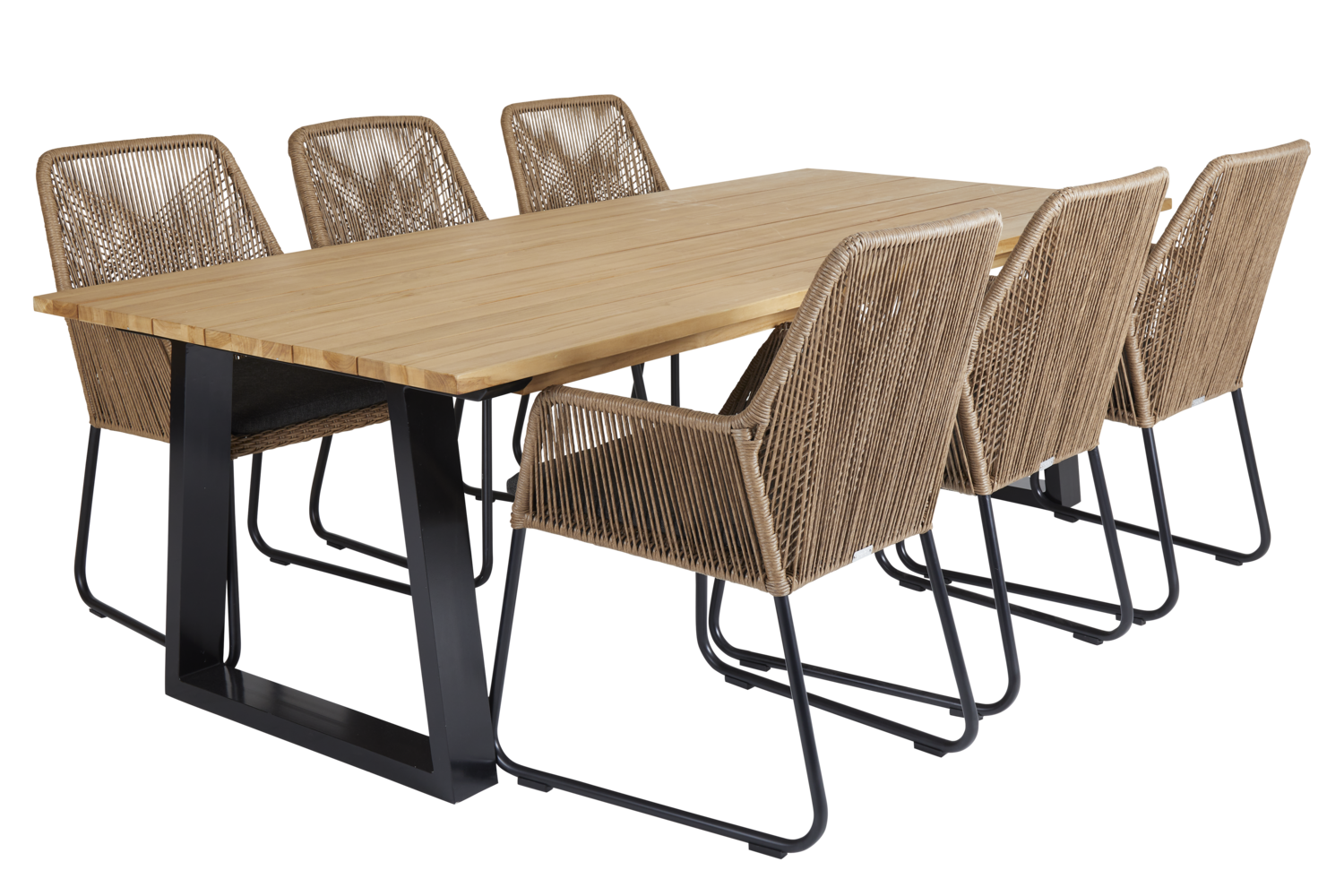 Brafab Laurion matbord Natur/svart 230x100 cm