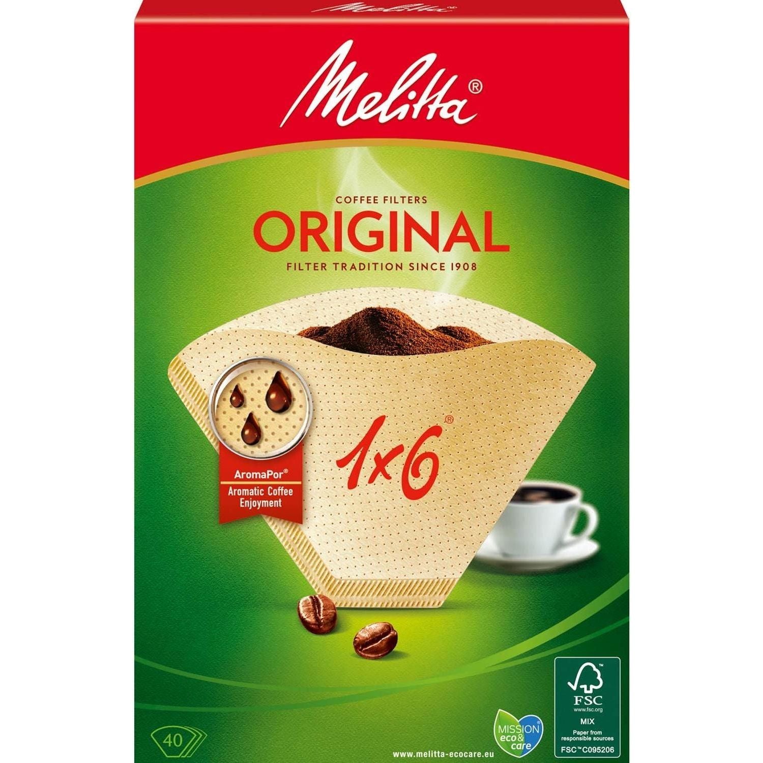 Melitta Kaffefilter 1X6 40pack (Obs 8 dfp)