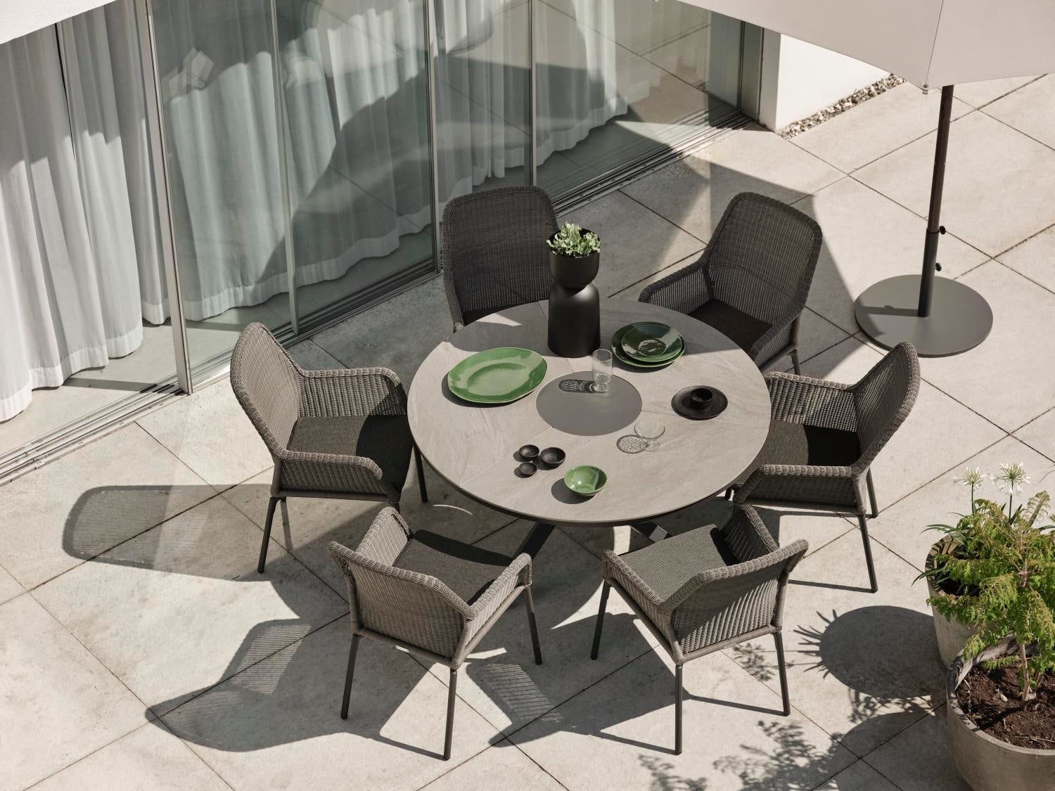 Brafab Flat parasollfot, 45 kg Antracit