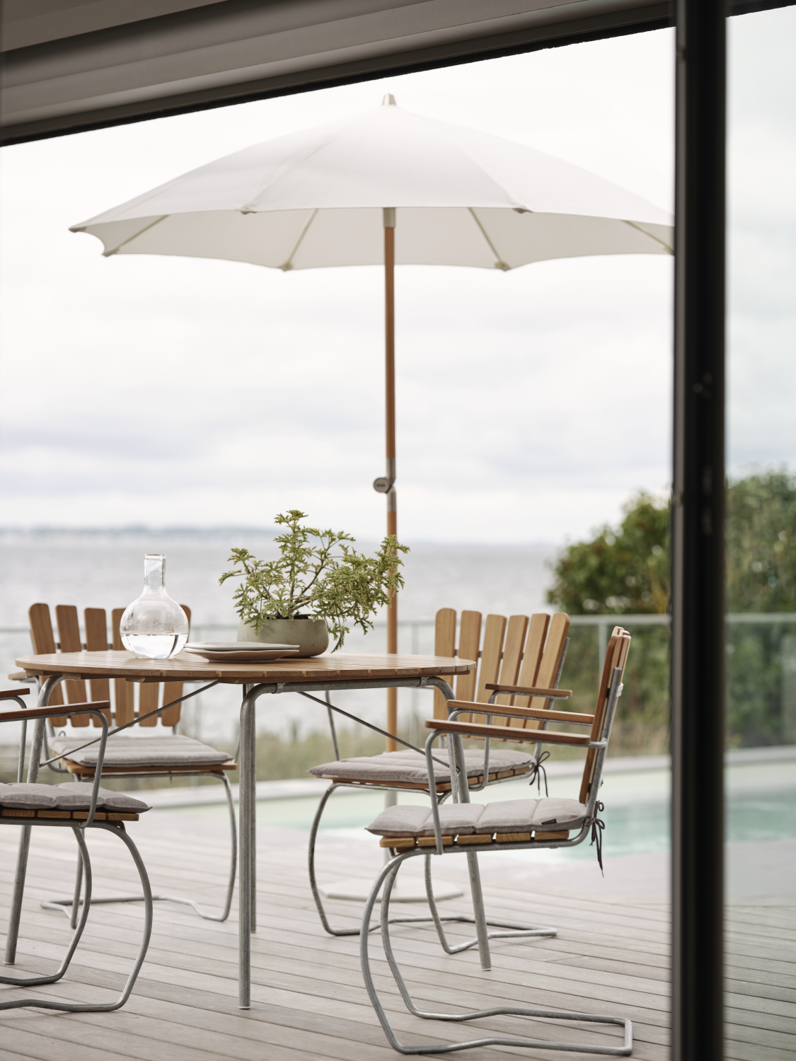 Brafab Gatsby parasoll Natur/beige