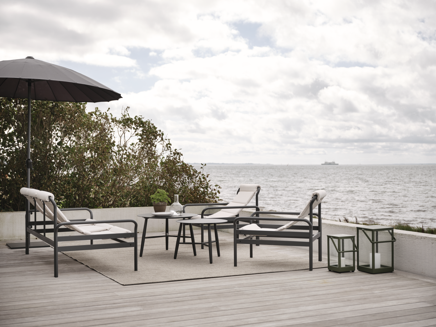 Brafab Vannes soffbord Svart 75 cm