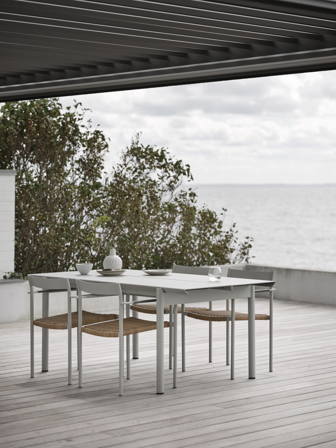 Brafab DK matstol Light Grey/Natur