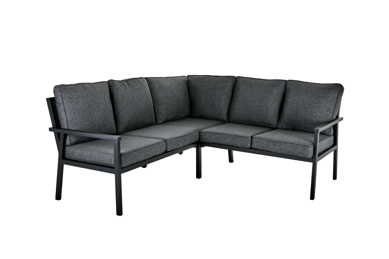 Brafab Rana hörnsoffa hög svart