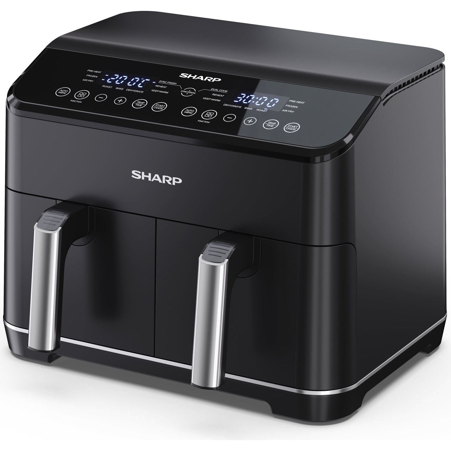 Sharp Airfryer Dubbel 2X4L  2X1800W - AF-GD82AE-B