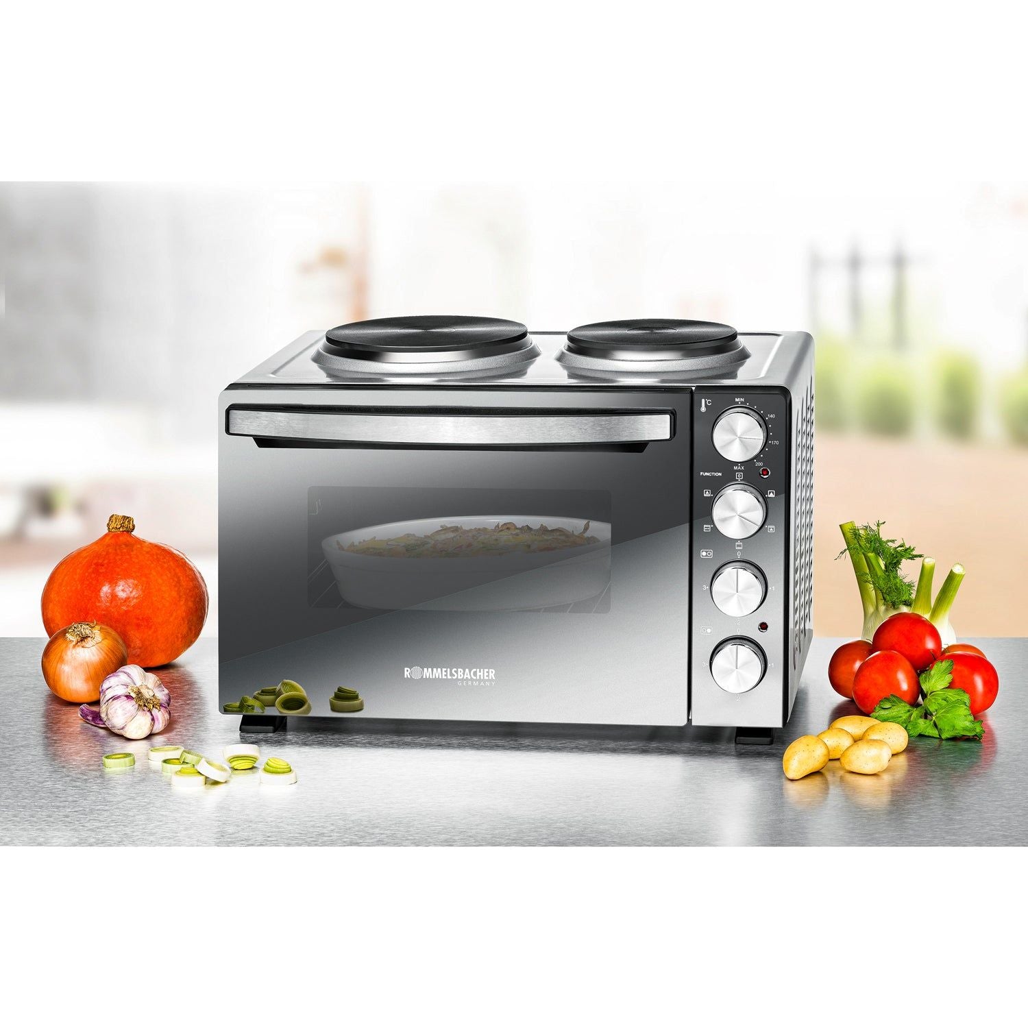 Rommelsbacher Bänkspis med plattor KM 3300 30L Spegelglas 3250W