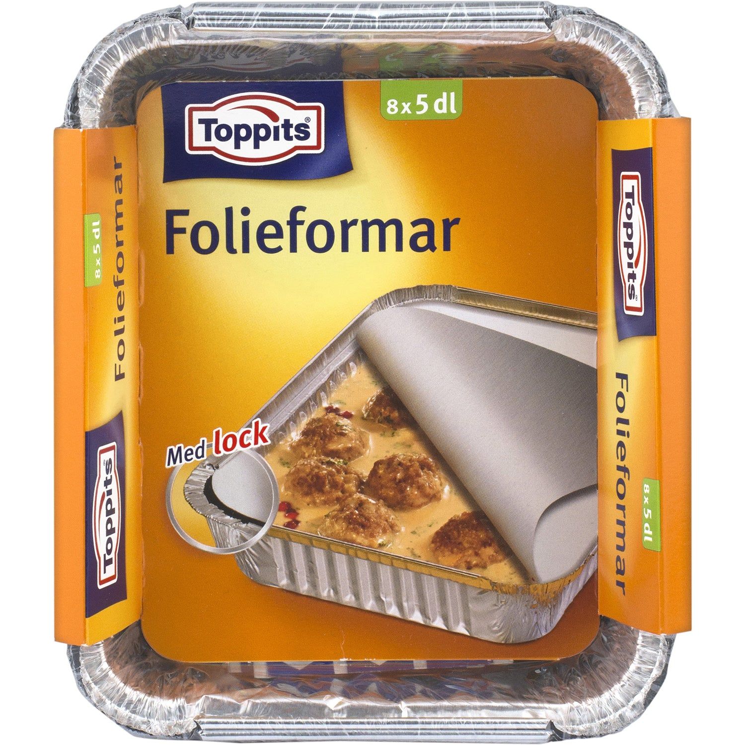 Toppits Folieformar med Lock 5dl 12st DFP