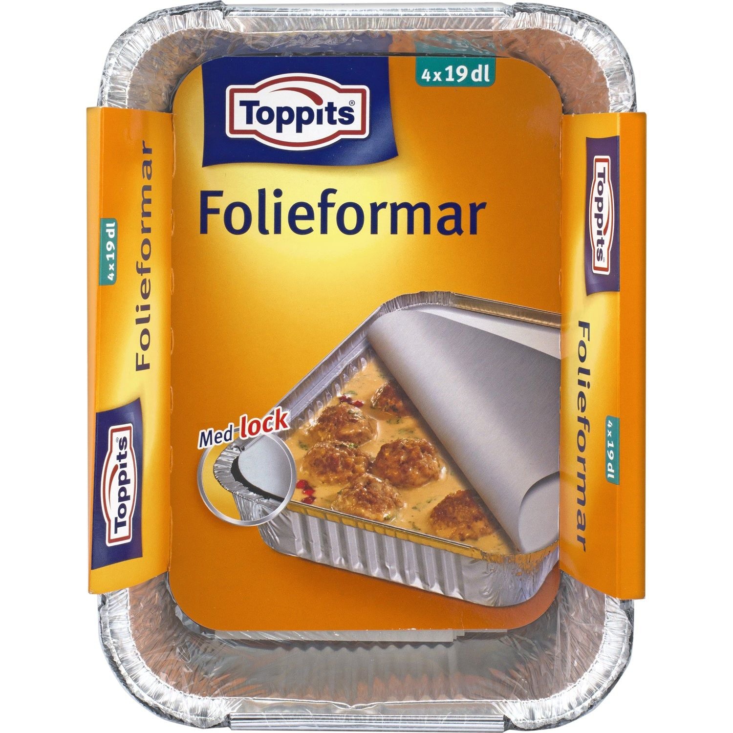 Toppits Folieformar med Lock 19dl 15st DFP