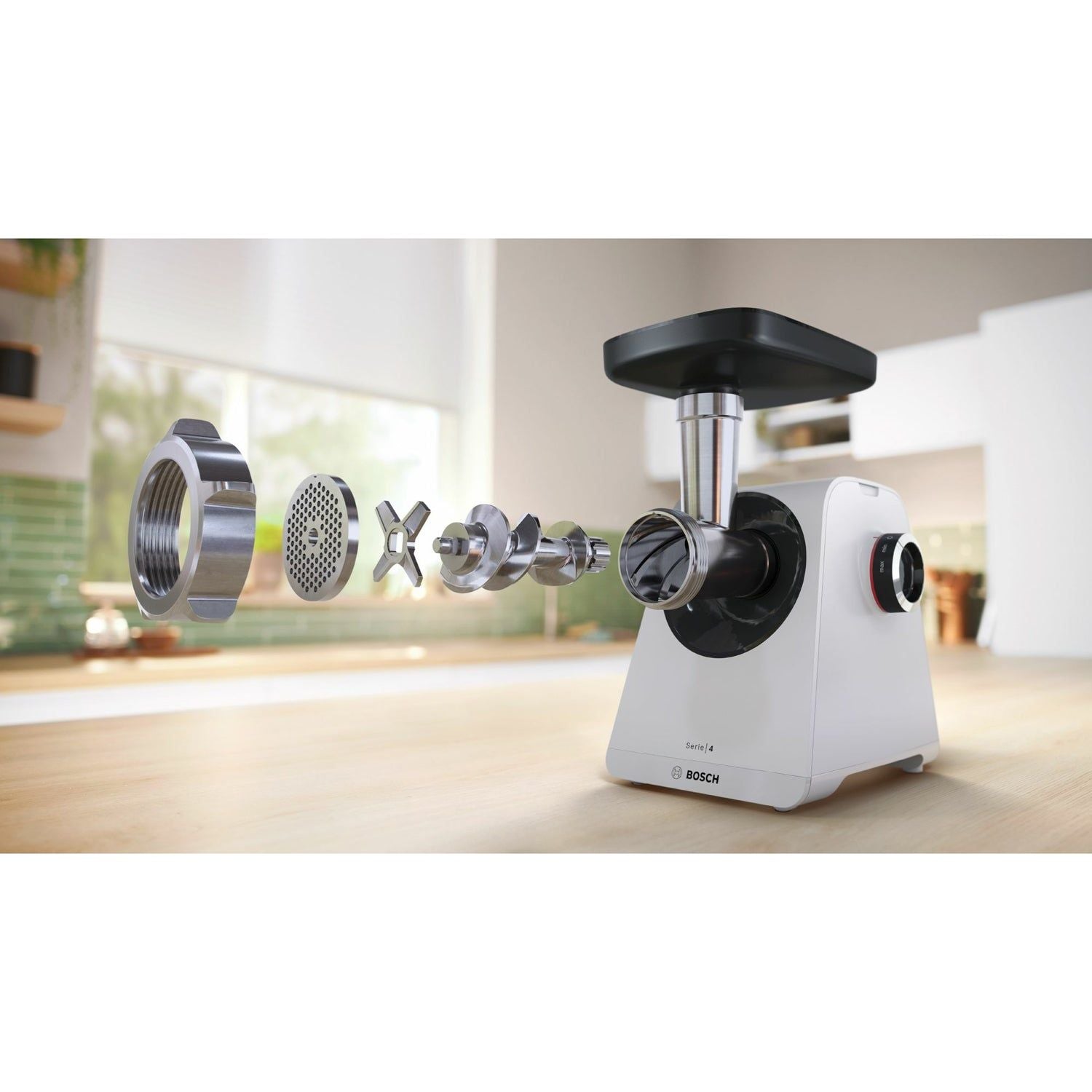 Bosch Köttkvarn MFWS420W 1300W Rostfri Kvarn