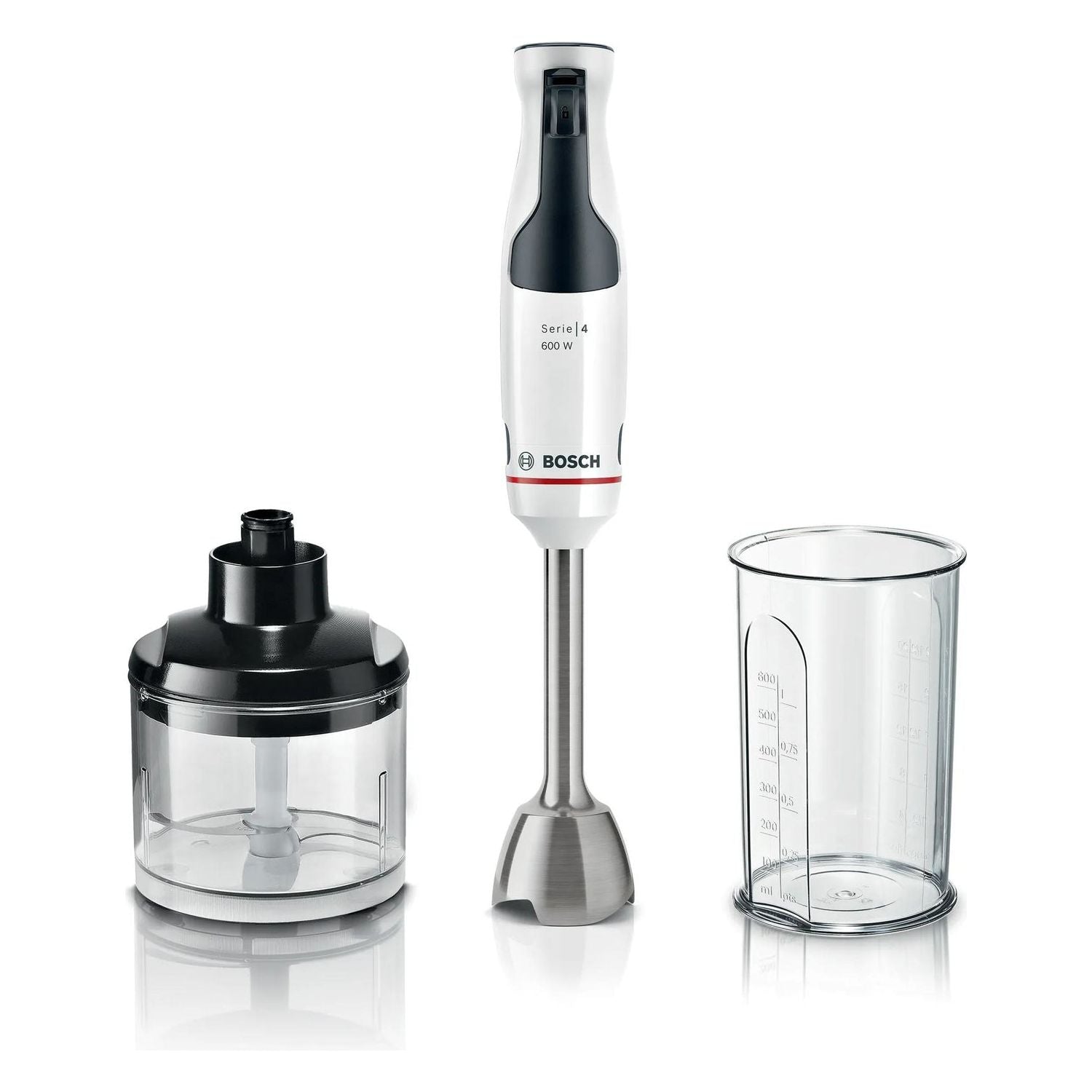 Bosch Stavmixer paket MSM4W220 inkl bunke & mini hack 800Watt