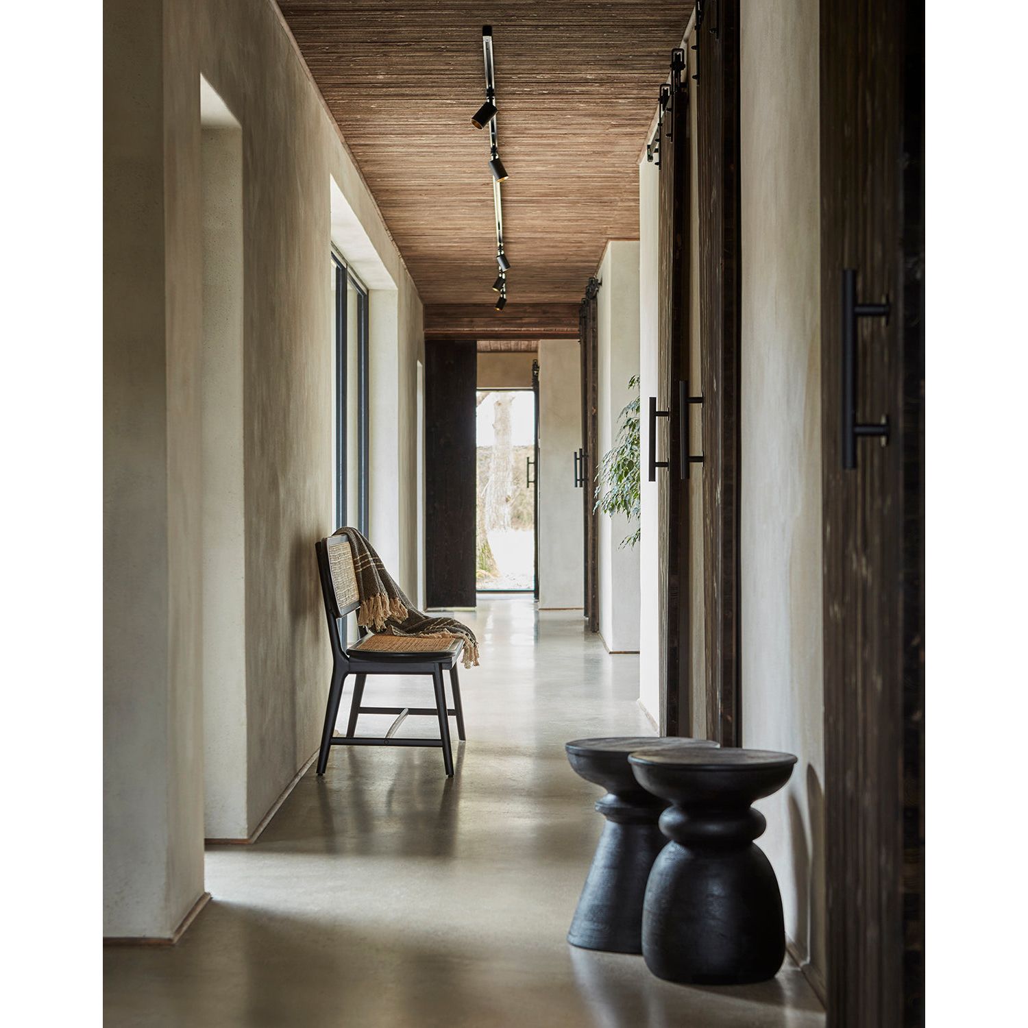 Affari of Sweden HARRY Bänk, Natur/svart