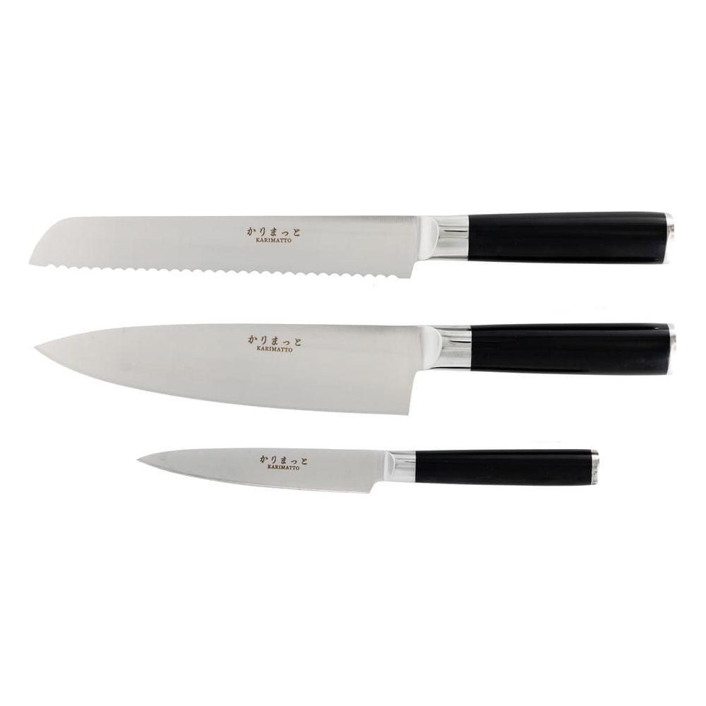 Karimatto 3 dels Set Allkniv 12 cm & Kockkniv 20 cm & Brödkniv 20 cm