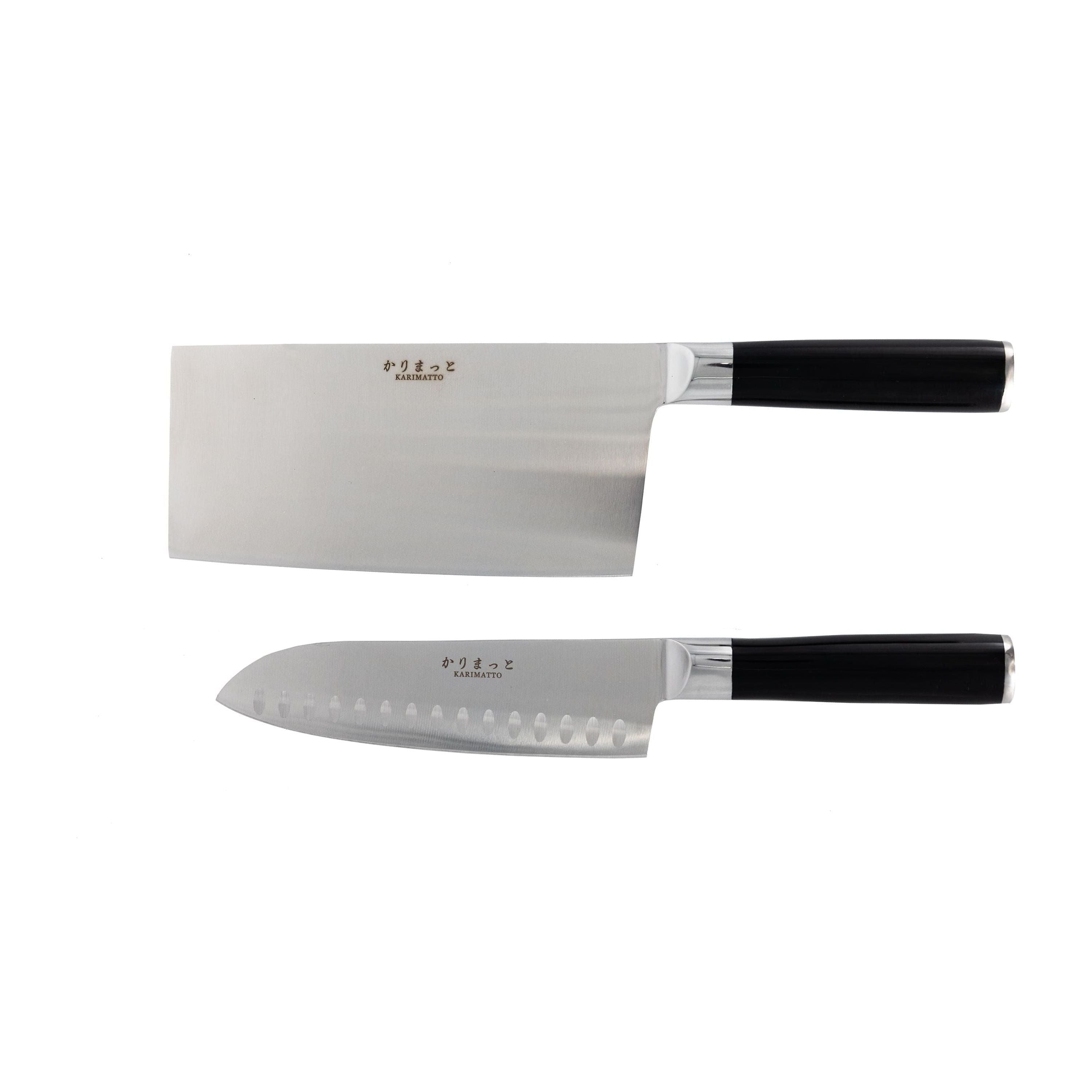 Karimatto 2 dels Set Santoku 17,5 cm & Kinesisk Hacka 18 cm