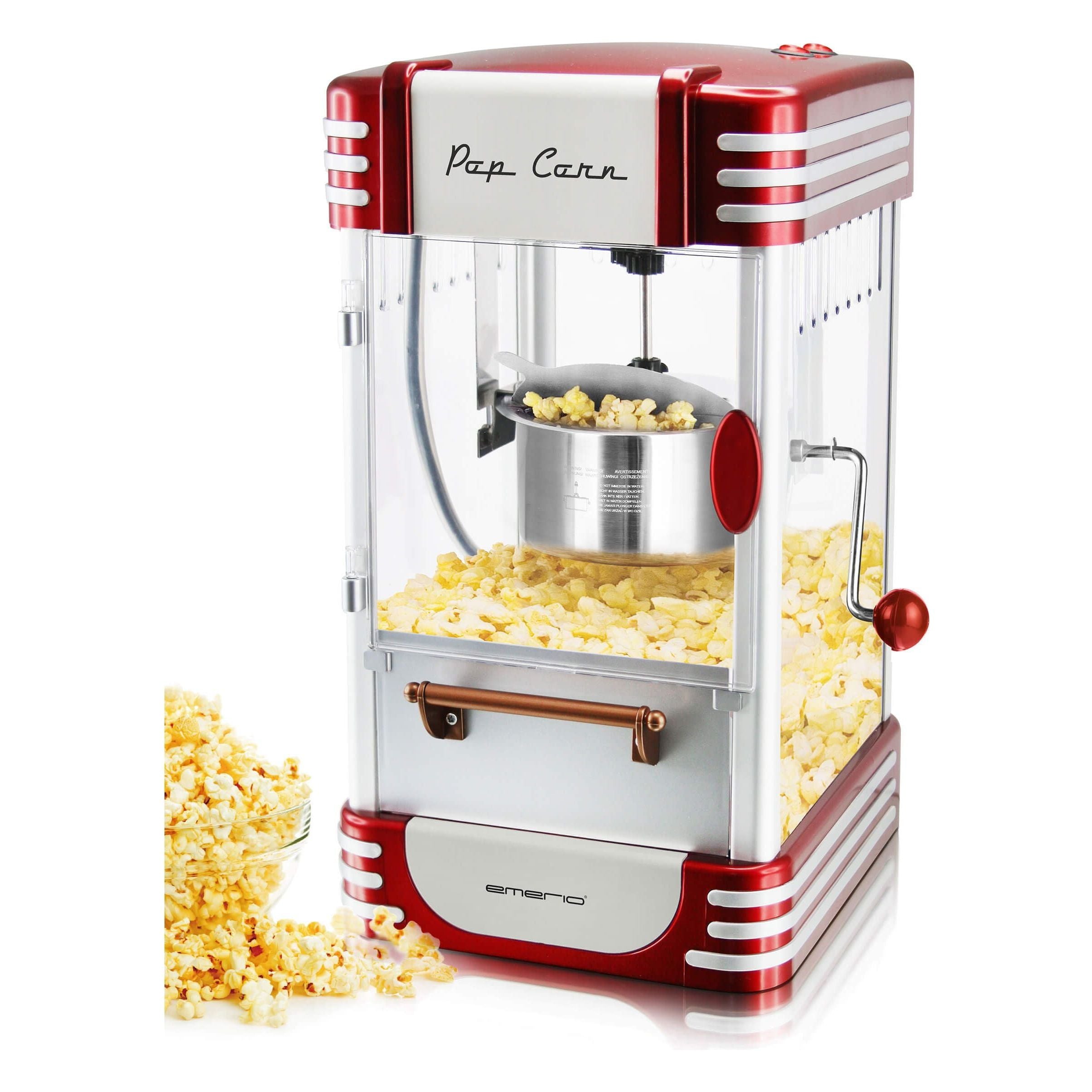 Emerio Popcornmaskin Retro Röd