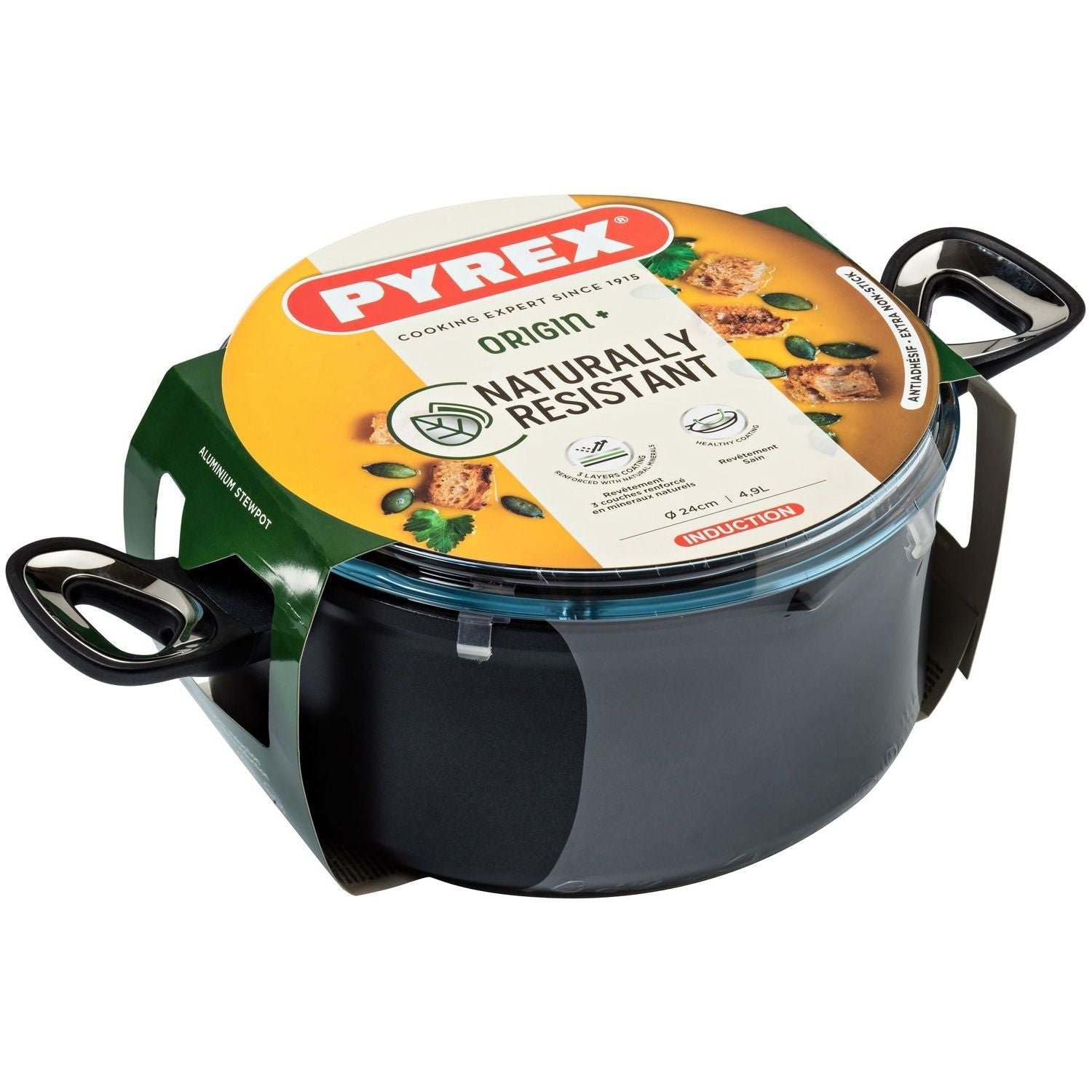 Pyrex Gryta 4,9L MED LOCK ORIGIN+