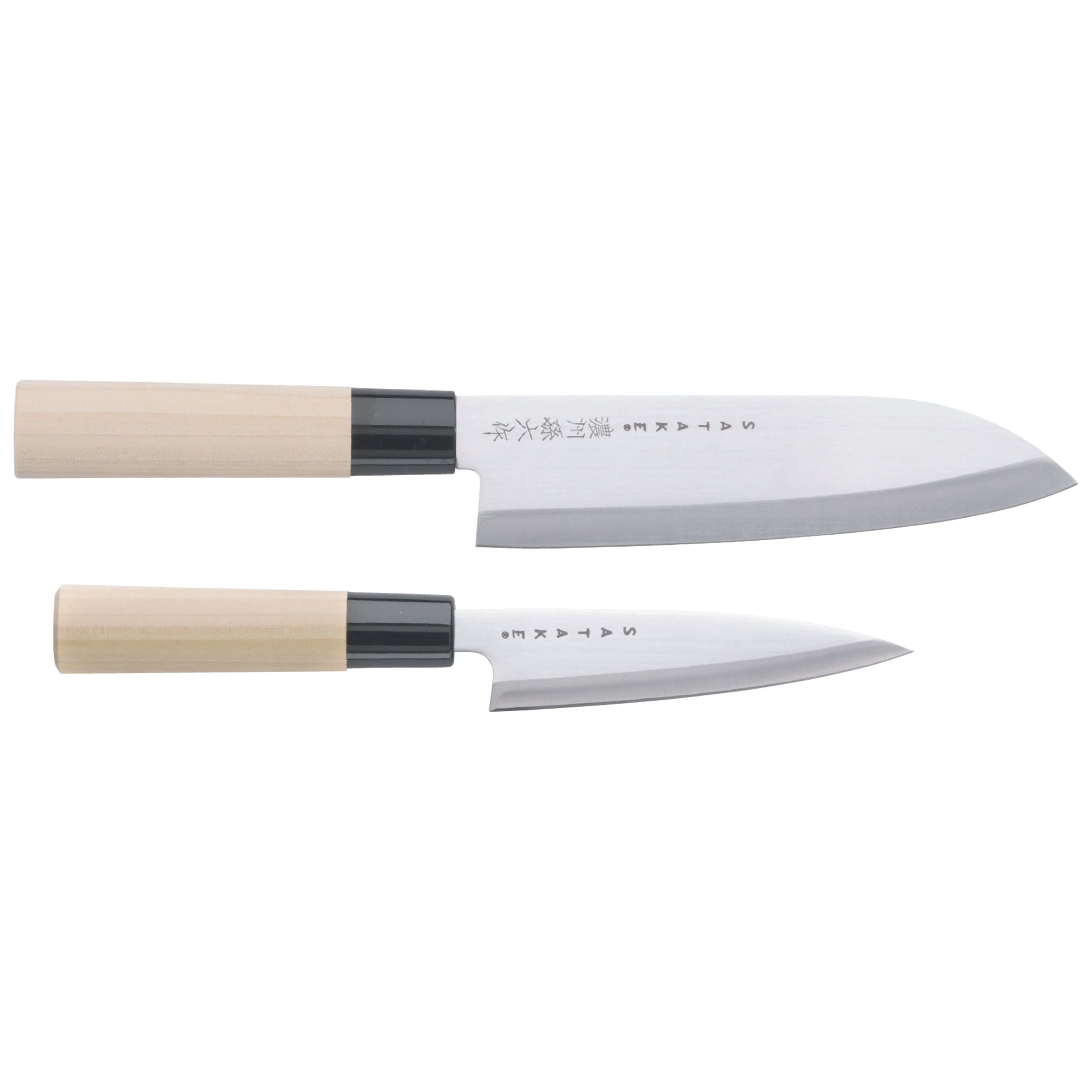 Satake Houcho Knivset i Balsabox 2-set Santoku Skalkniv