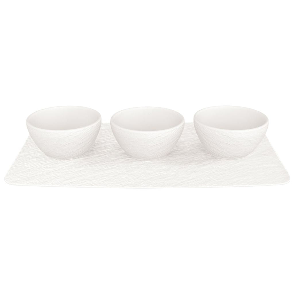 Villeroy & Boch Manufacture Rock vit Dipskål Set 4st