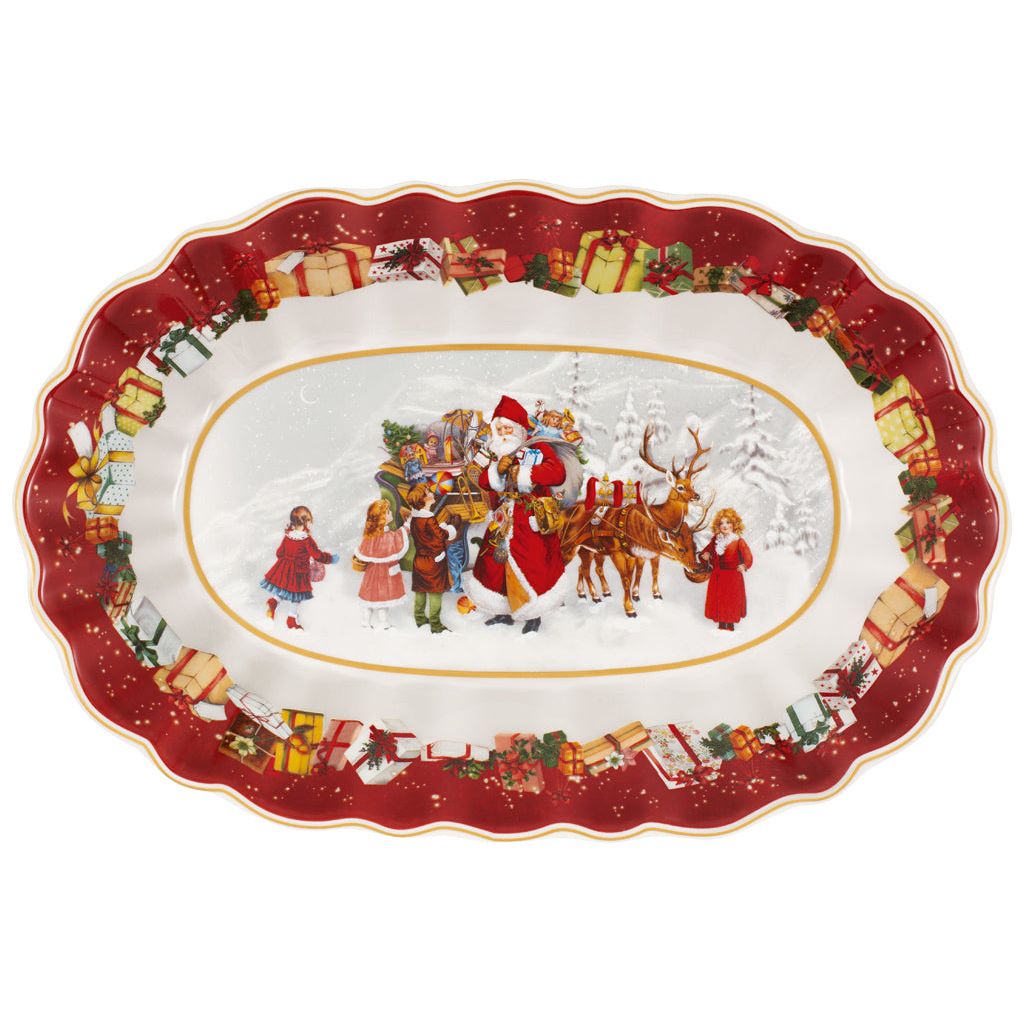 Villeroy & Boch Toy's Fantasy Skål oval stor, Tomte och Barn 430 ml