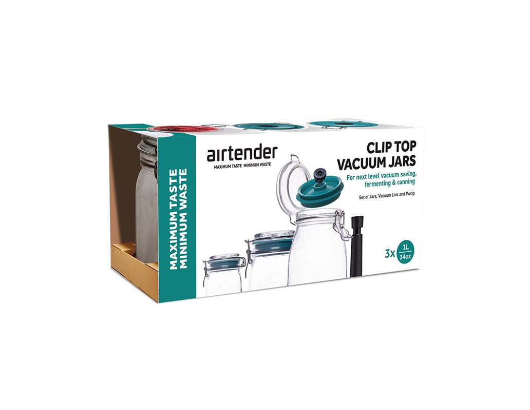 Airtender vakuumförslutare burkar 3st 1L