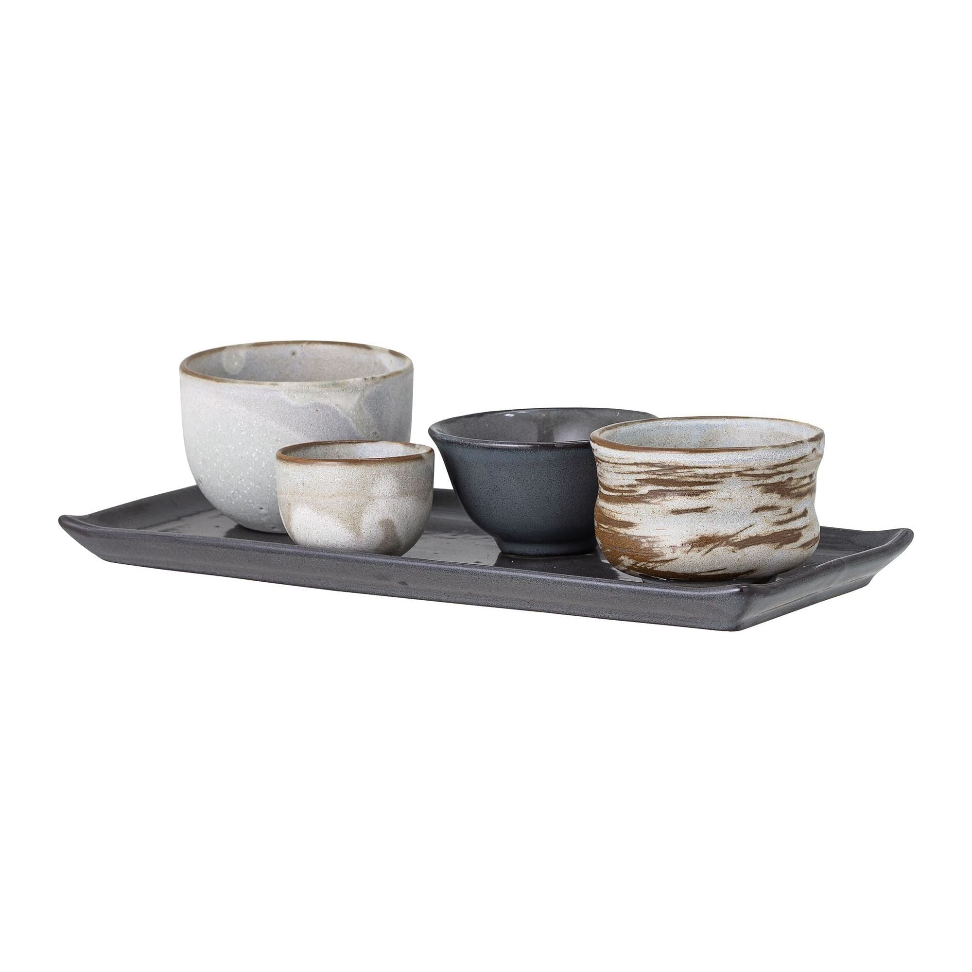 Bloomingville Masami Sushiset Vit Stengods 5 st