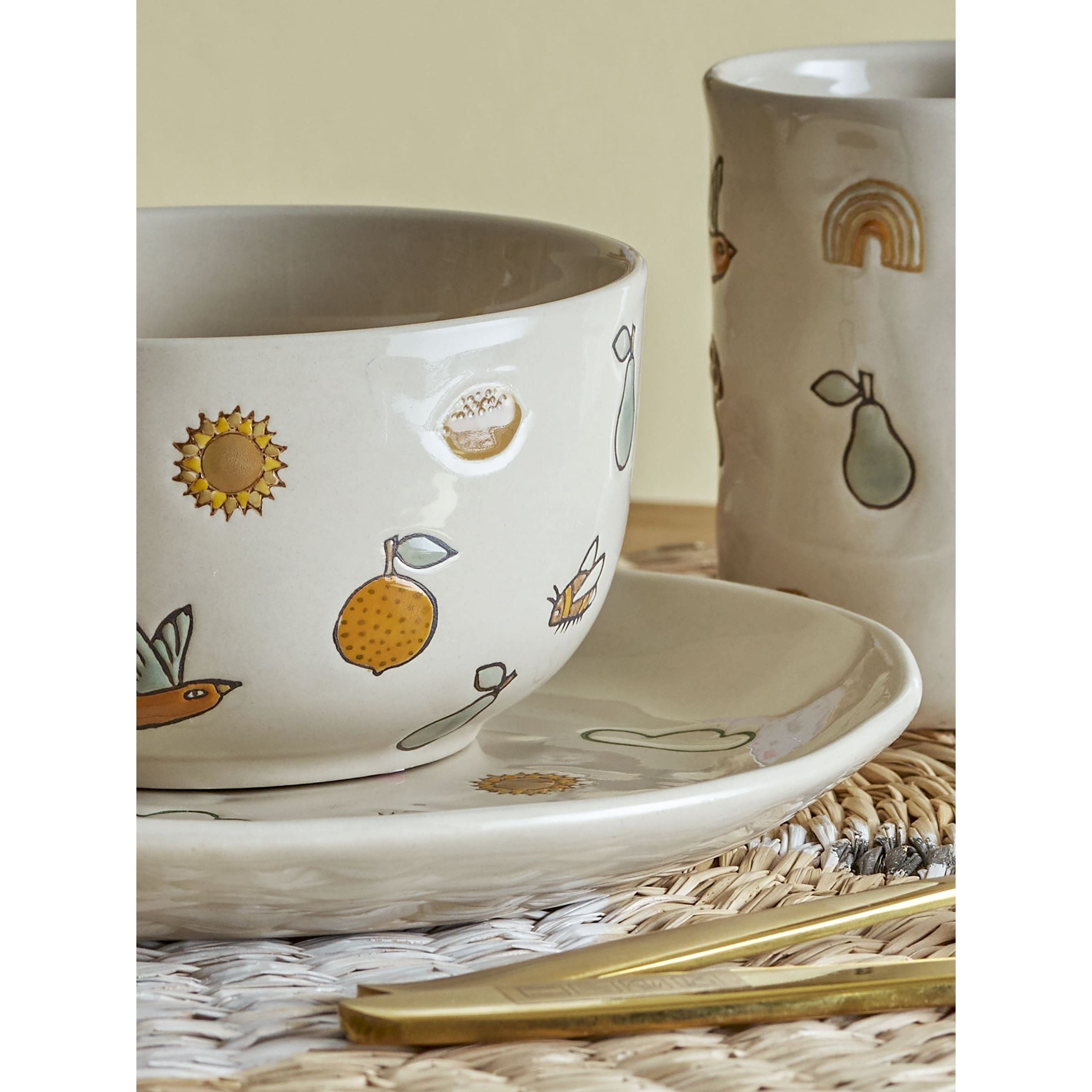 Bloomingville Mini Agnes-servis Vit Stengods