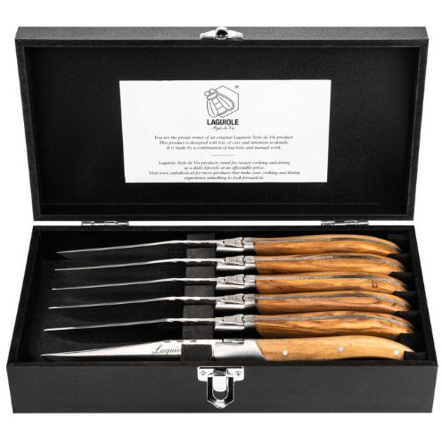 Laguiole Grillknivar Olivträ Set 6 SdV