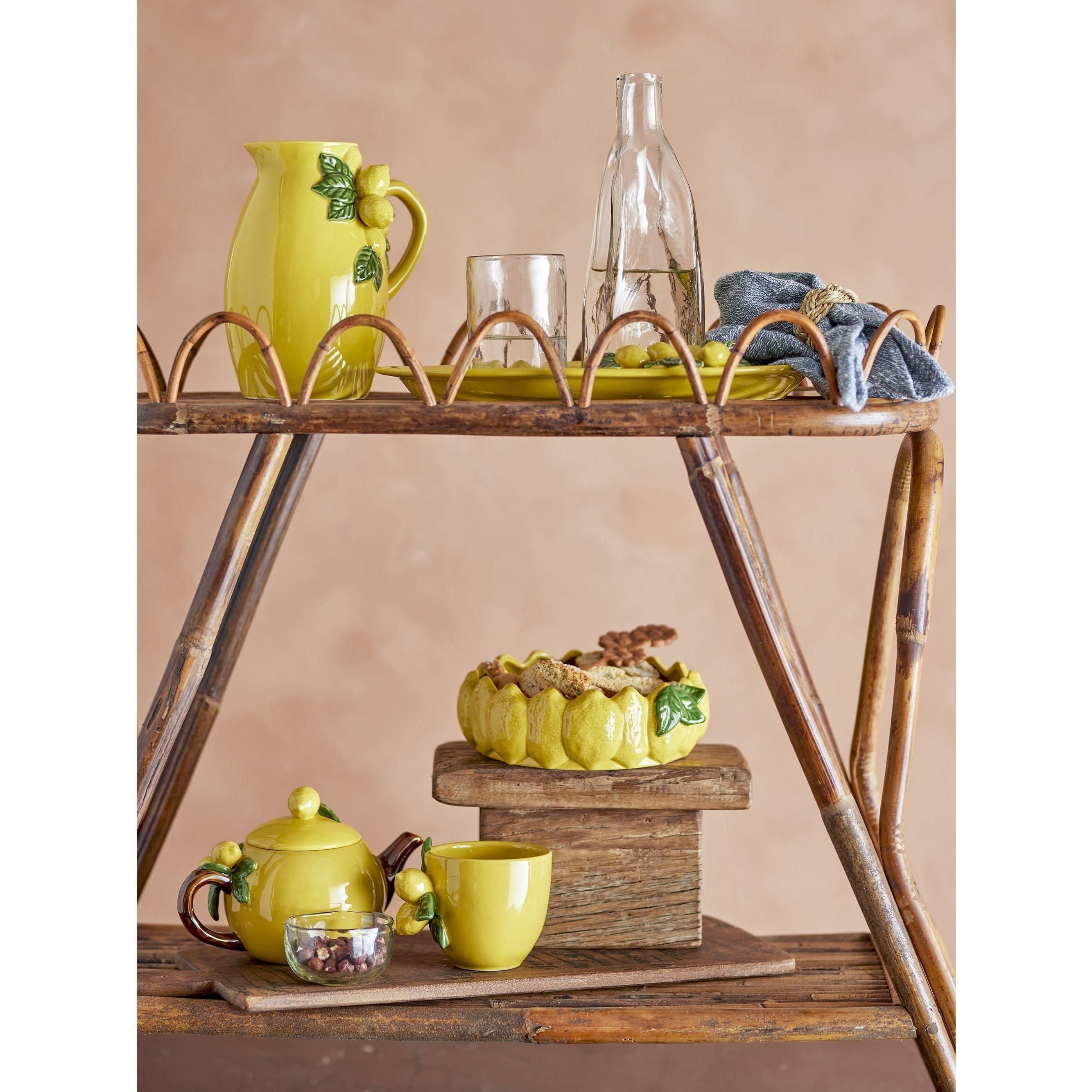 Bloomingville Limone Serveringsfat Gul Stengods ⌀36 cm