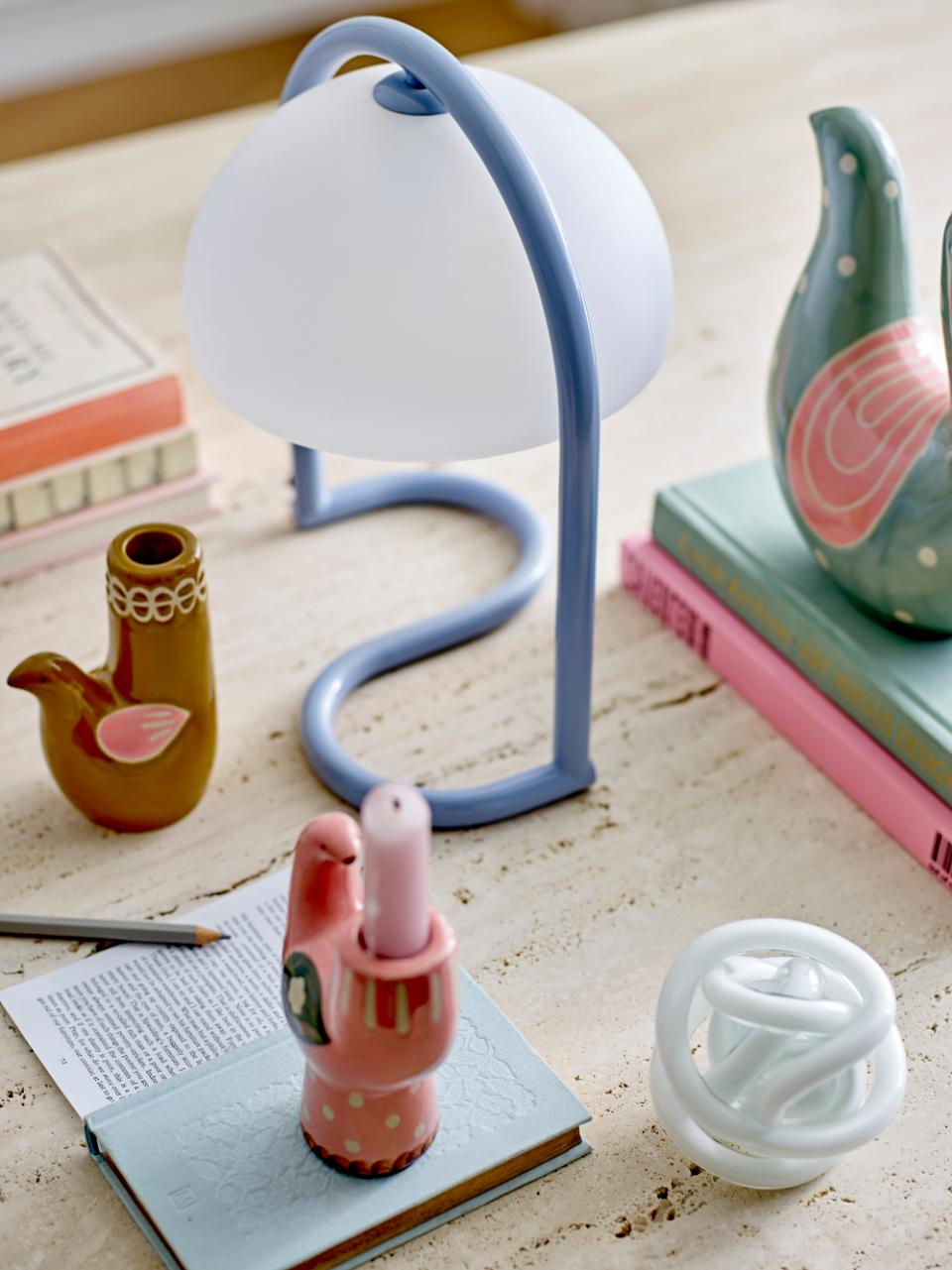 Bloomingville Favour Bordslampa Blå färg