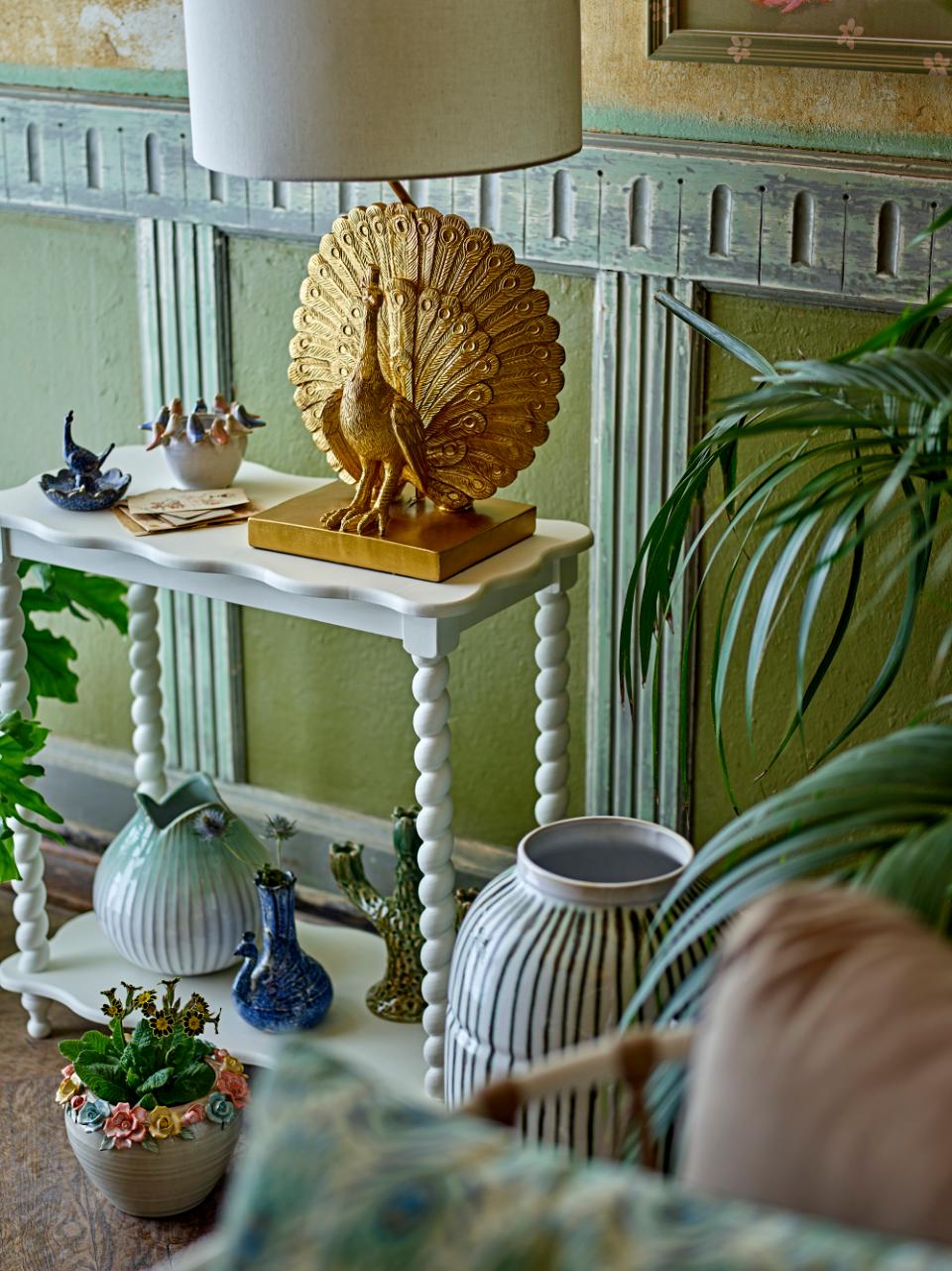 Bloomingville Påfågel Bordslampa Guld