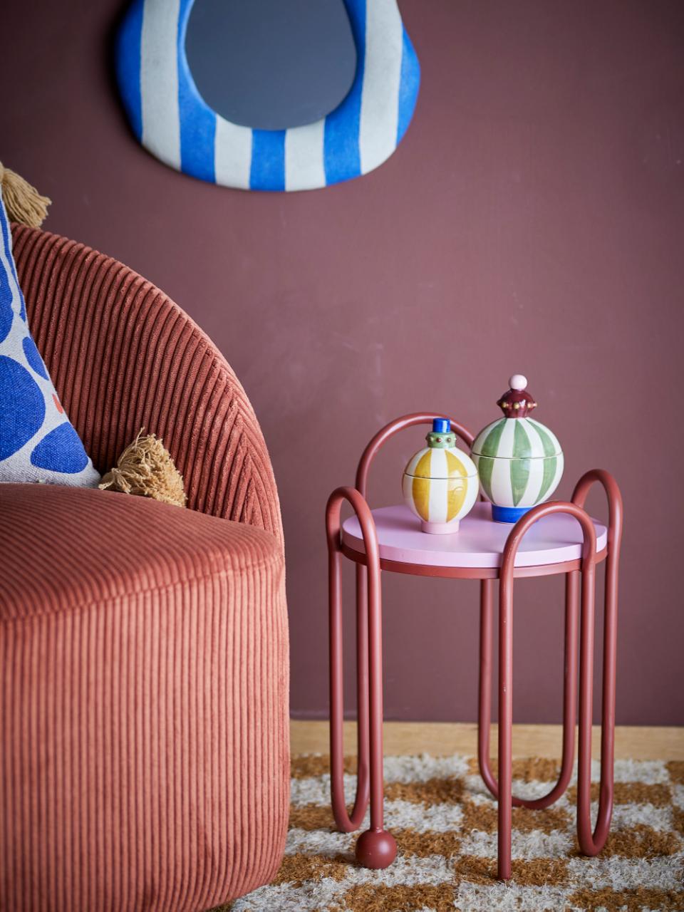 Bloomingville Whimsica sidobord Ø30,5 cm Röd