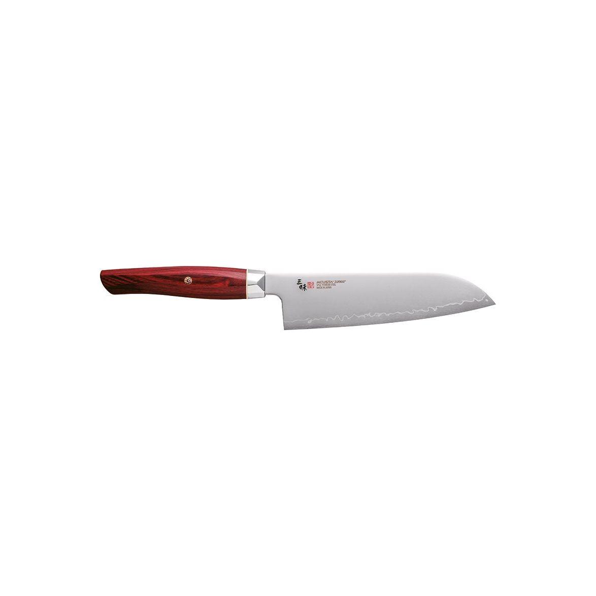 Mcusta Zanmai Santoku, 18 cm, Revolution Röd