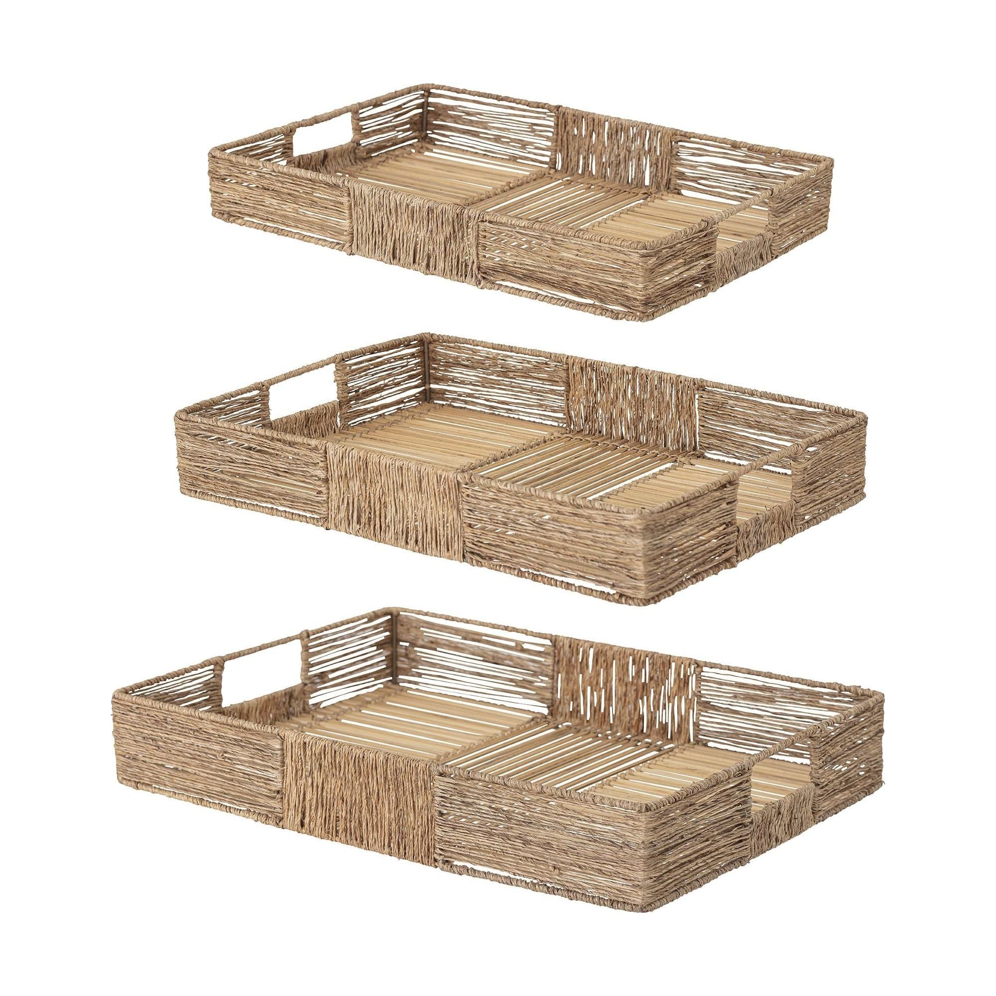 Bloomingville Lecia Serveringsbricka Natur Jute 3 st