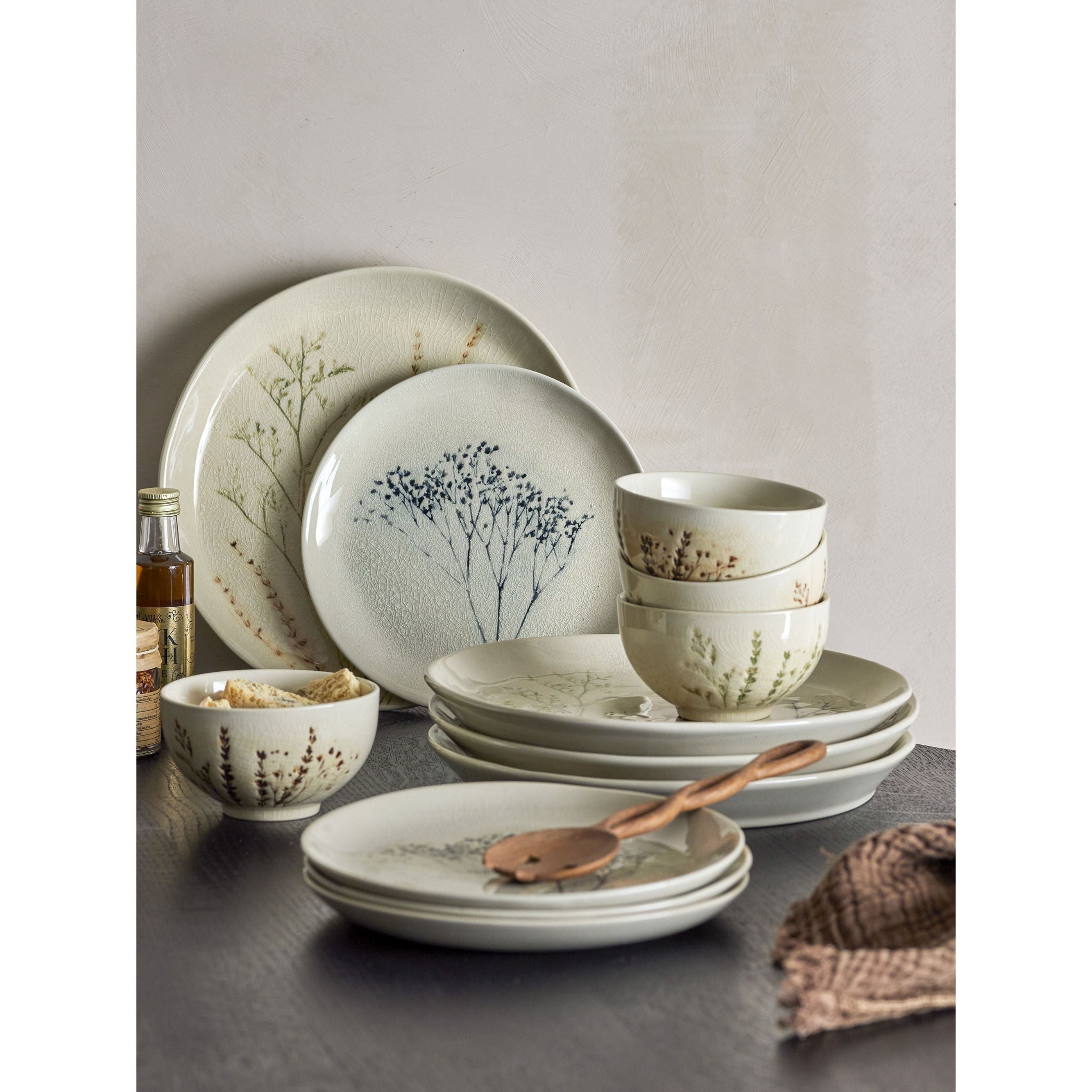 Bloomingville Bea Servisset Natur Stengods Set om 12 delar