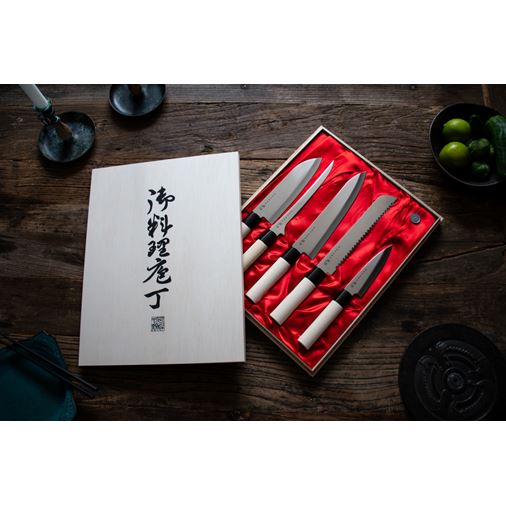 Satake Houcho Knivset i Balsabox
