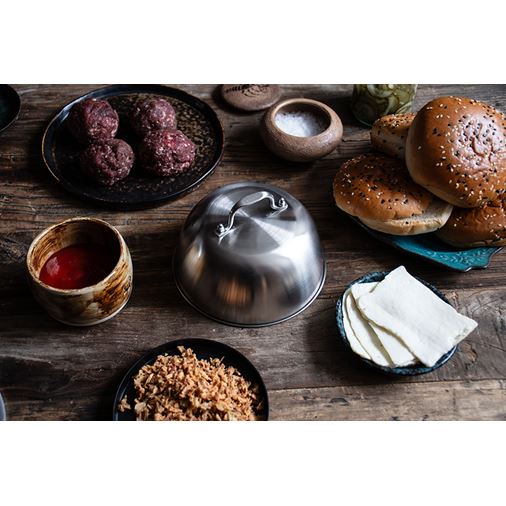 Satake Smash Burger Set, stainless steel