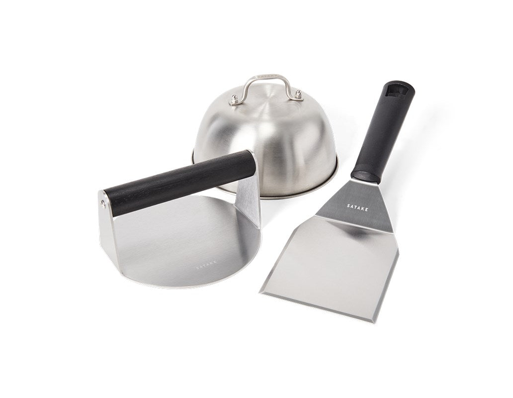 Satake Smash Burger Set, stainless steel