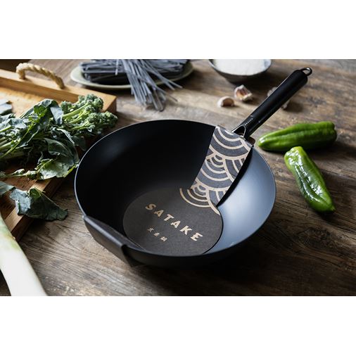 Satake Wok Kolstål med trä 2,5mm