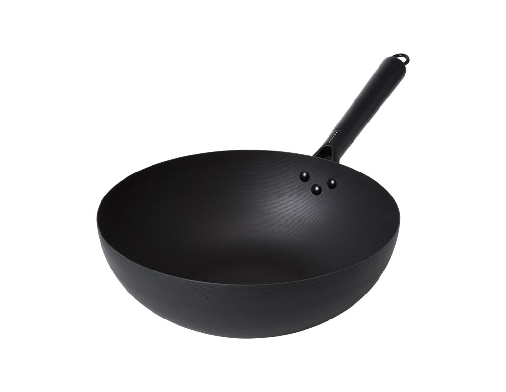 Satake Wok Kolstål med trä 2,5mm