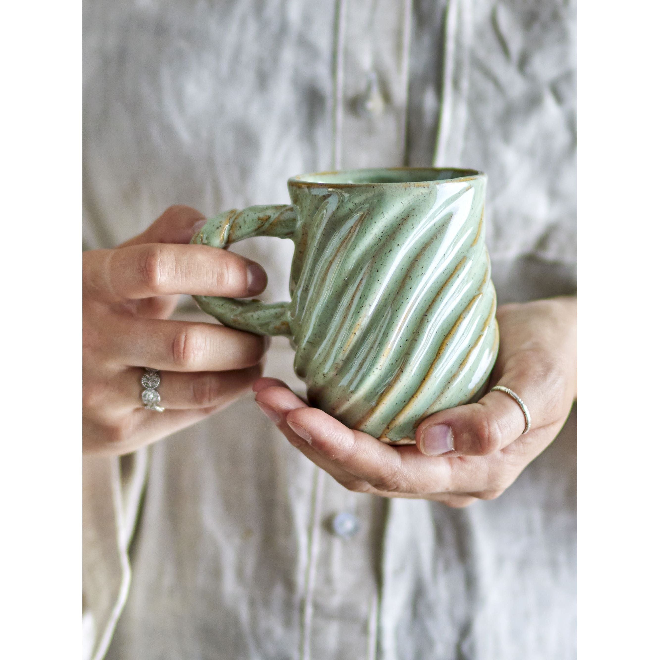 Bloomingville Miriam Mugg Grön Stengods