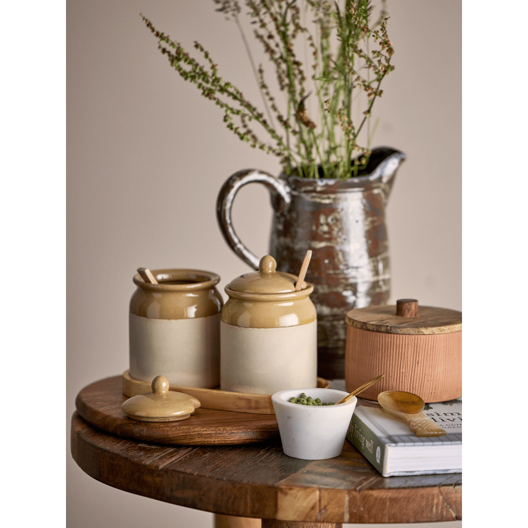 Bloomingville Rosamynthe Saltburk Med Sked Ros Marmor 3-pack