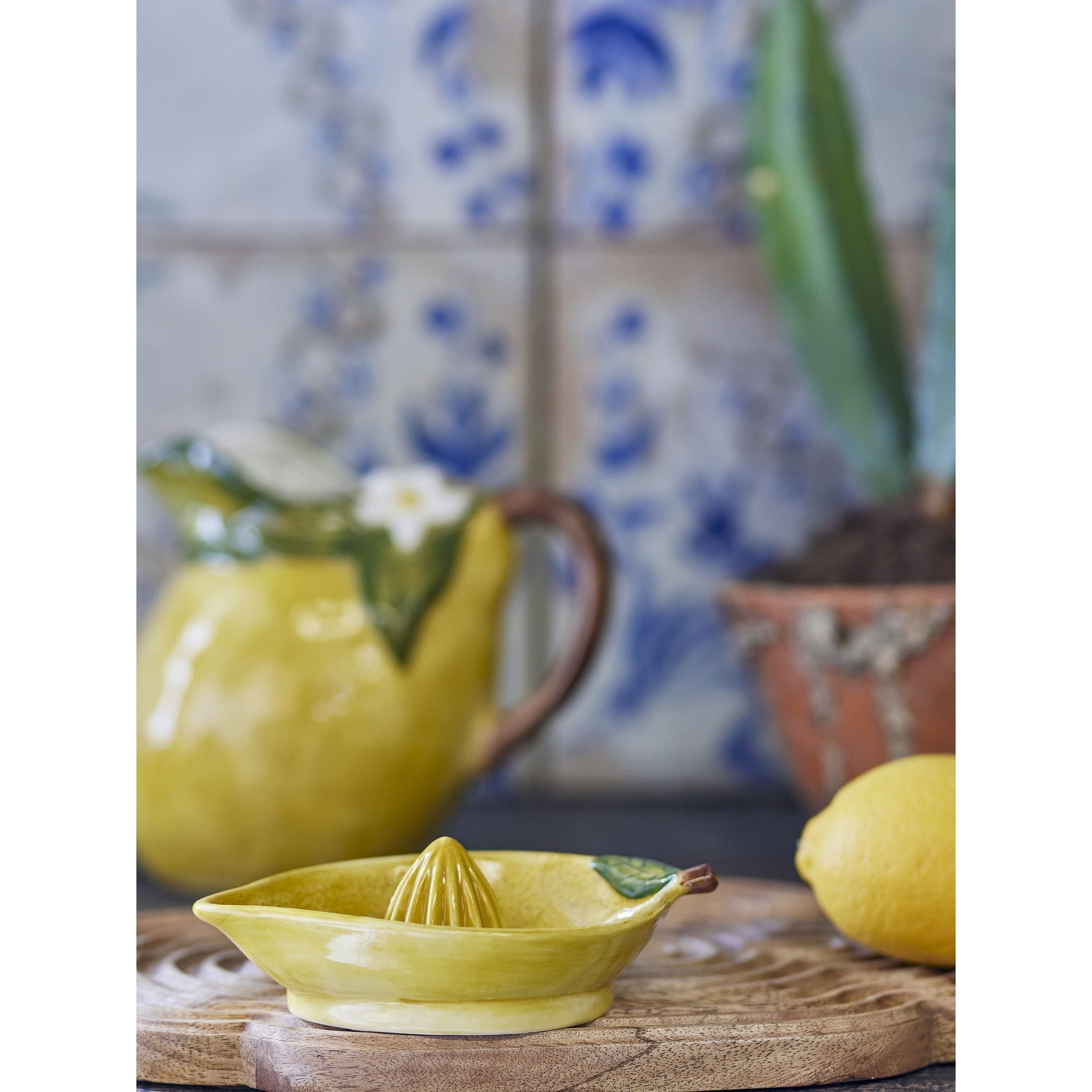 Bloomingville Limone Citruspress Gul Stengods 160 ml